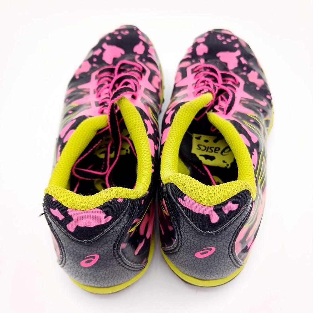 ASICS Cross Freak Shoes Mens Size 8 Black Pink Yellow Track Cross Country G558Y - Picture 3 of 7